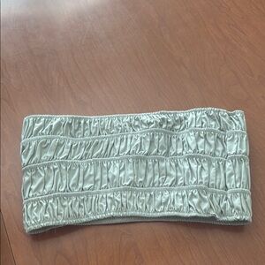 La Hearts Sage Green Ruched Tube Top